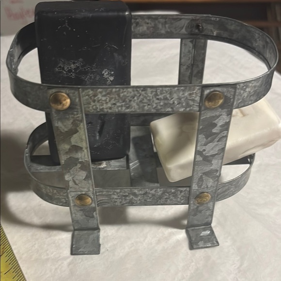 Metal Soap Holder with Black and White Accents - Picture 15 of 16